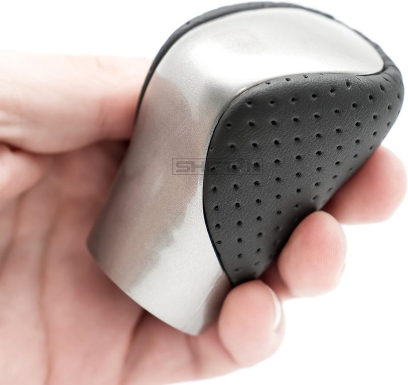 SHIFTIN Gear Shift Knob Shifter for Lexus ES GS GX is NX RC RX 200t 300 350 3450h 450hL 350L (Black Leather/Gray Silver) - Image 3